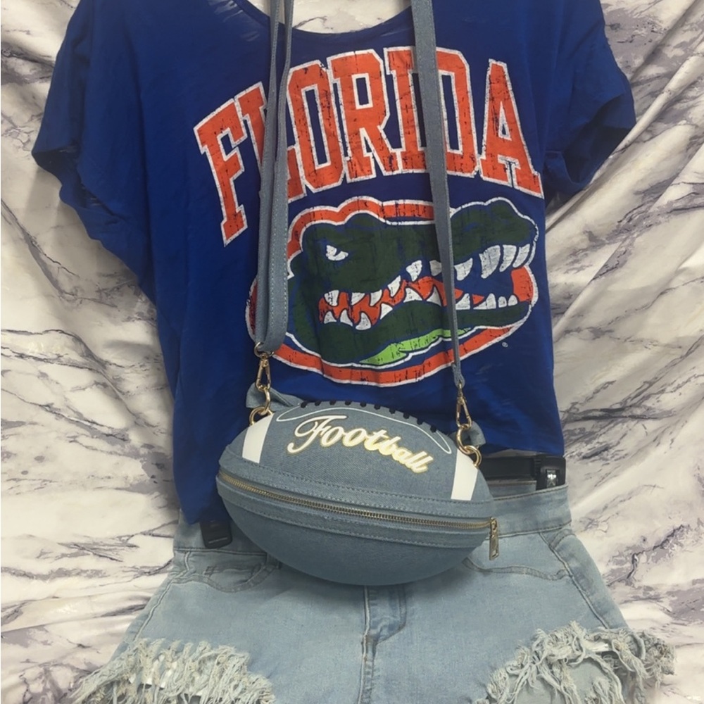 Stylish Blue Football Crossbody Bag